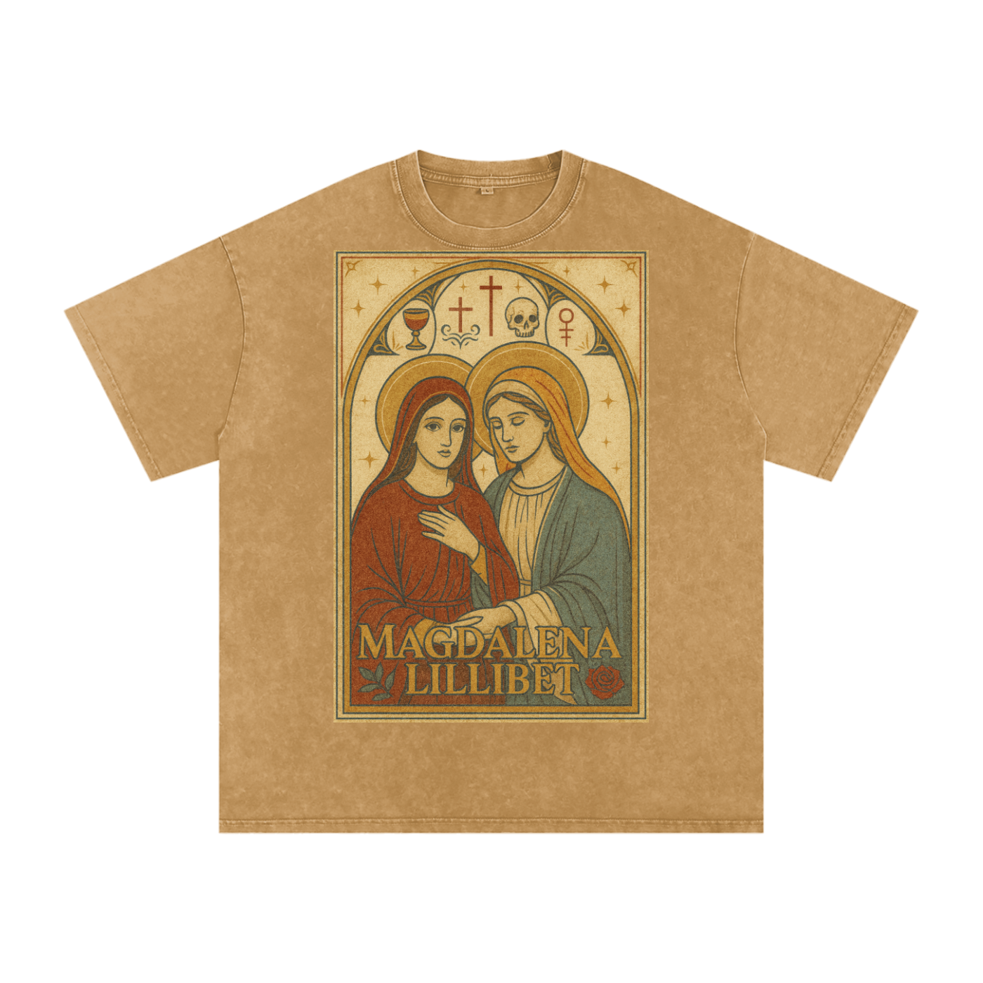 Snow Washed Oversized Cotton T-Shirt